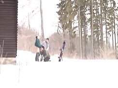 Snow Outside Boys Inside Gay Porn Group Fuck