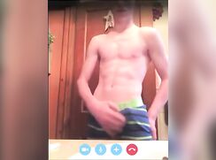 fit ginger boy jerks his cock