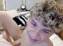 hq curly blonde jerks off