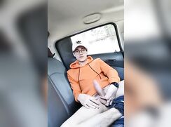 Cutie Jerking Alone in the Car