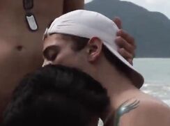 Let's Have A Beach Boys 3-way Gay Porn Videos