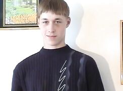 Russian Str8boy Alexey taking a shower and playing with his dick, fun