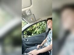 Cums in car cute public porn real