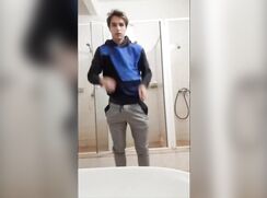 Max and his friends are too horny, they could not wait to be in the locker room rail