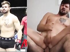 MMA fighter riding a cock