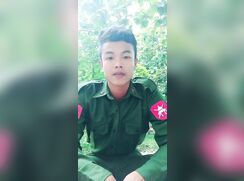 Asian Twink cums outdoors boys porn