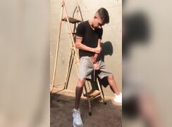 Gay Twink Outside Wanker cums porn