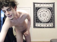 [Teen][006] Huge cock teen strokes and shoots cum