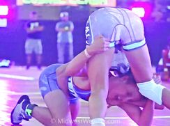 sexpot is pleasantly surprised! WRESTLING TEENS