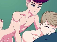 My Bi Roomate Eating ass and fucking TOON SEX TWINKS