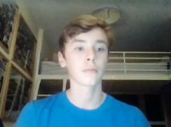 Blond twink with blue shirt boys porn