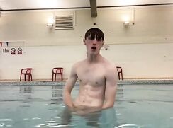 Cute Straight Boy In Swimming Pool