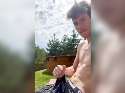 Twink Outdoor cums 405
