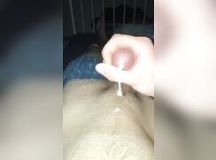 jerk of and cum in bed