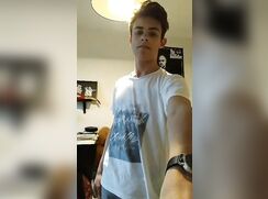 Gabe strips and jerks it for us