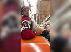 Jerking off on the subway