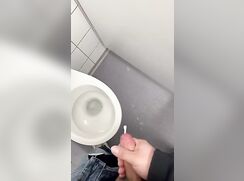 Cum on the Public toilet Real Boys Porn