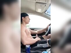 Gay Trink cumming while driving boys porn