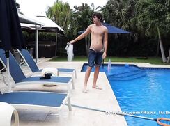 Paying The Pool Boy Gay Porn Bareback Twink Fuck