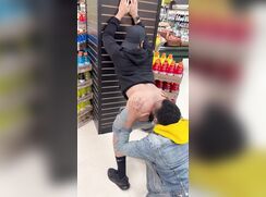 Caughty Javon and Markeith eating ass in Safeway