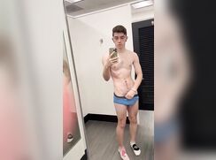 wanking in a change room