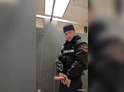 Security guy jerking