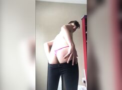 Horny twink with hairy cock wanking and ass drilling