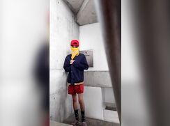 [ABX][217] - I jerk off on the stairs of my building apartment