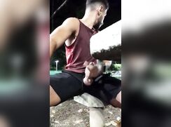 Dnz lad jerking in public park