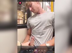 Blond Twink Jerked off in Subway and Cums 503