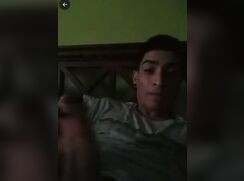 Handsome Latin cum and jerking