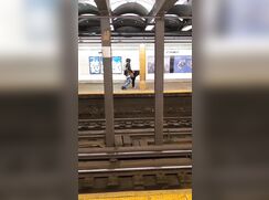 Public fuck on platform