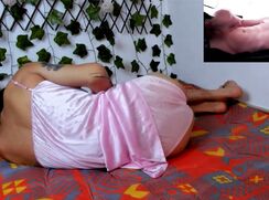 Straight Teen Enjoys His Class Mate In Nylon Night Gown And Panties