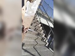 Watching a Gay Guy Jerk off and Cum outside Porn Public