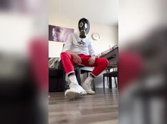 Sneaker scally gasmask on poppers