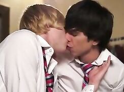 Threesome in School Classroom Twinks Gay Porn