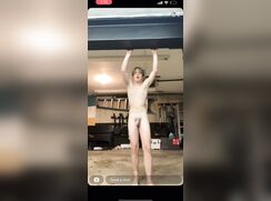 Nude Patrick Does Pullups and Works out Hard