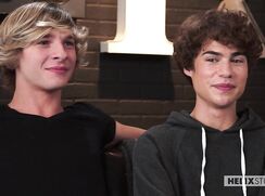 Handsome curly boy barebacked