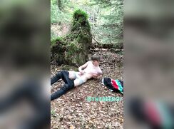 [ABX][528] - Skinny British twink public jerk in forest
