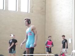 No Nude-Blue Wrestler is excited