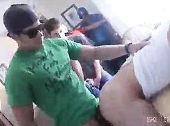 Stoned straight guys fuck friend