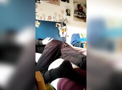 Boy Pulls Down Trackies Shows Bum