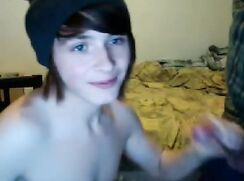 Cam Model Twink In Stocking Cap Sucks Dick And Shows Ass