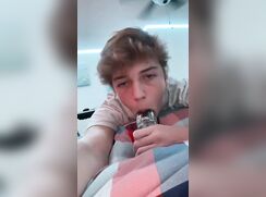 Dude Gives Head to his Coke Bottle