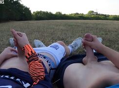 [ABX][683] - Closeted huge dick player... in public park - Jerk cumshot POV