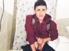 [ABX][700] - Guy masturbates in university bathroom before class...