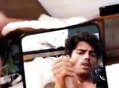 Beautiful Stud Jerking In Front Off The Mirror