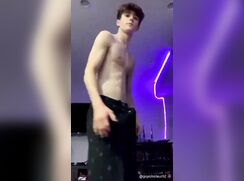 Hung Twink undresses in his room boys porn