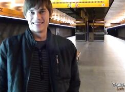 Double Cum in Subway Cam Boys Porn