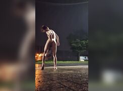 Locked sub doing masters dare